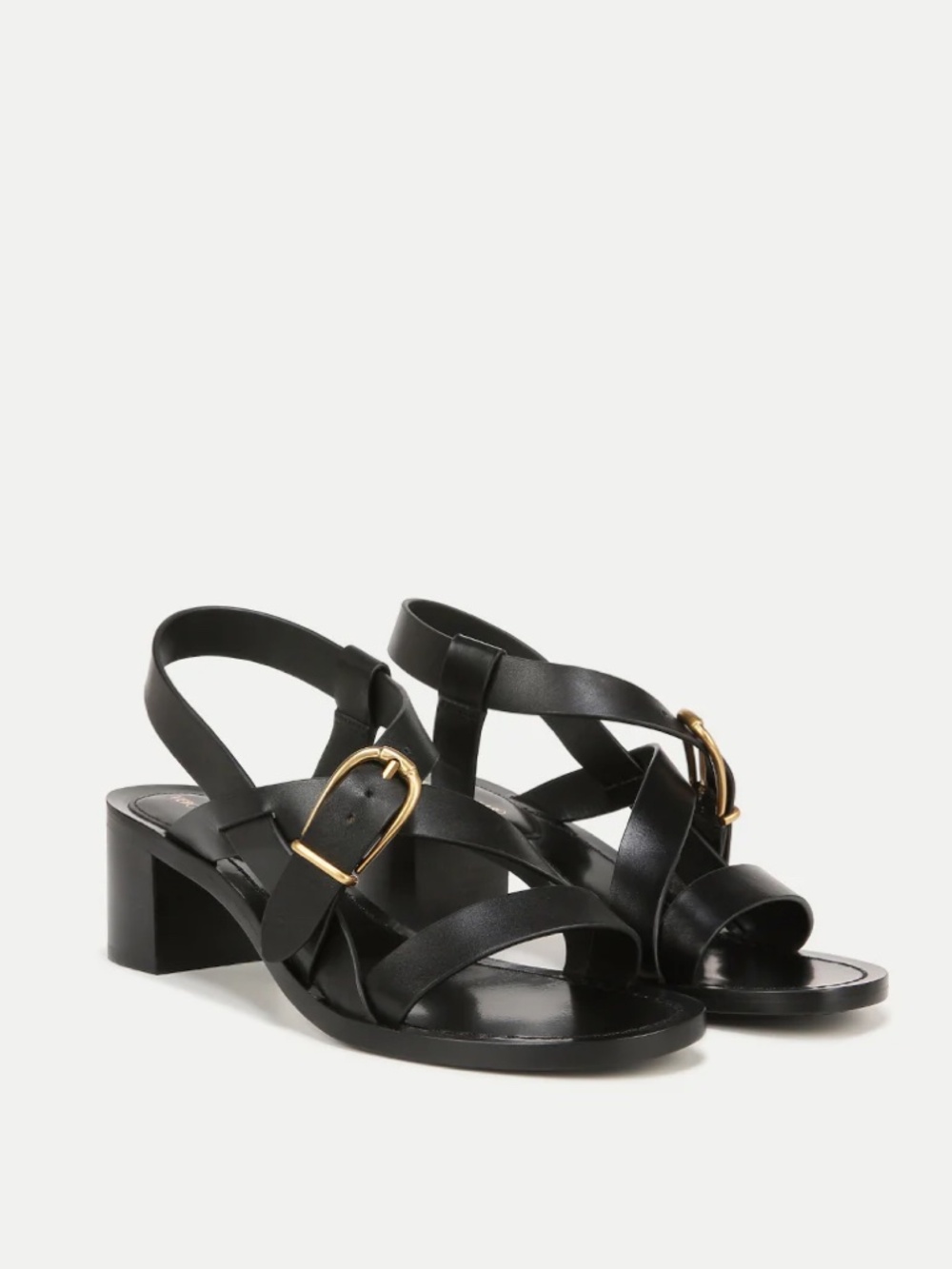 New Veronica Beard Etta Leather Sandal Black Sz 8